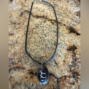 Elegant Black and Silver Pendant Necklace